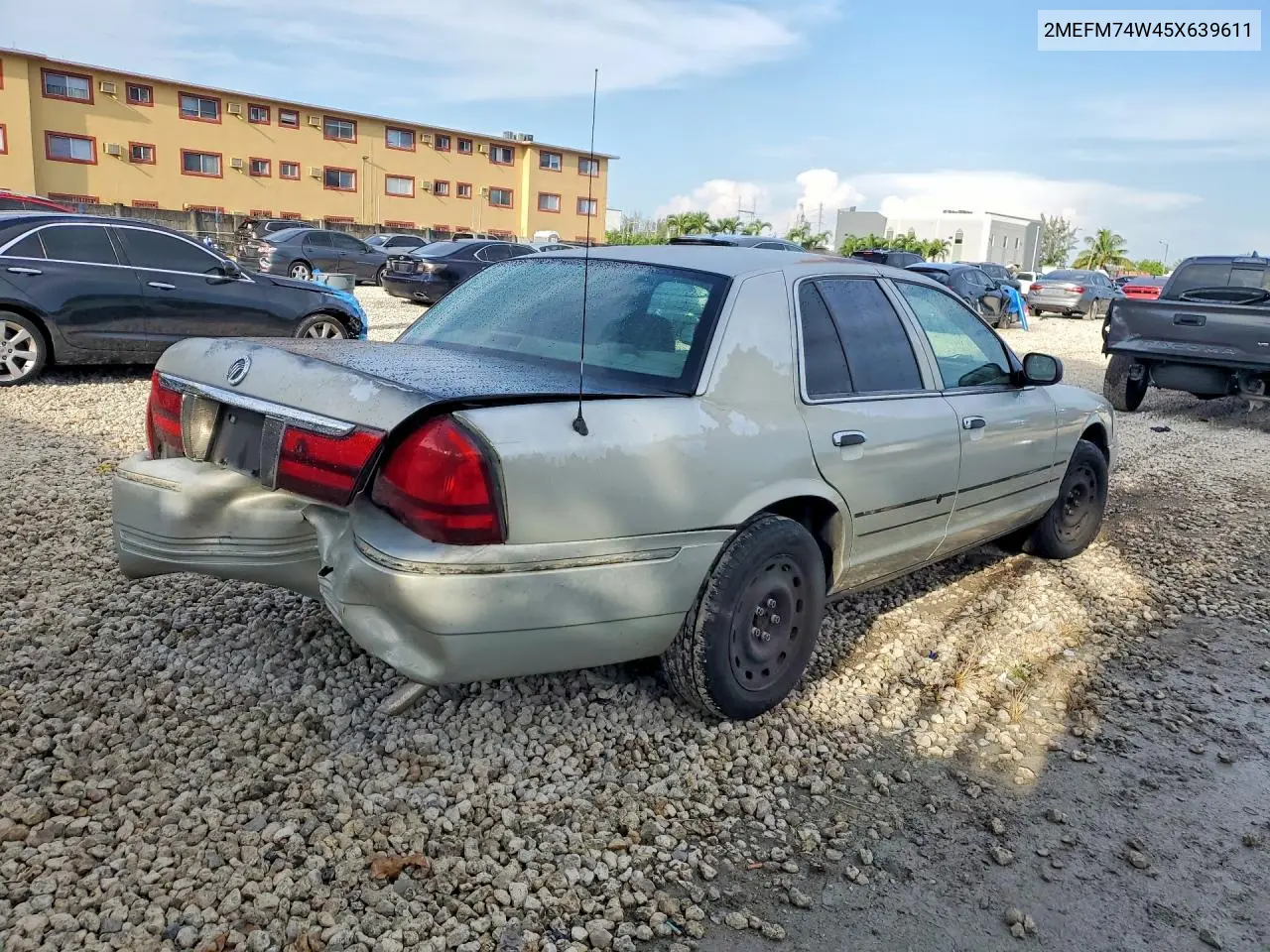2005 Mercury Grand Marquis Gs VIN: 2MEFM74W45X639611 Lot: 59652796
