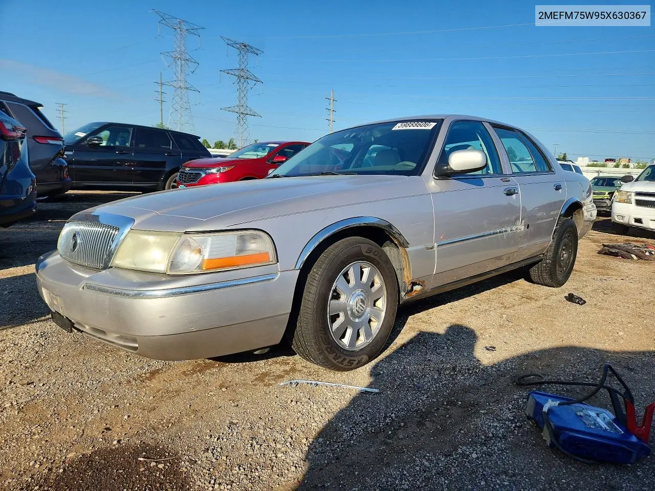 2005 Mercury Grand Marquis Ls VIN: 2MEFM75W95X630367 Lot: 59888606