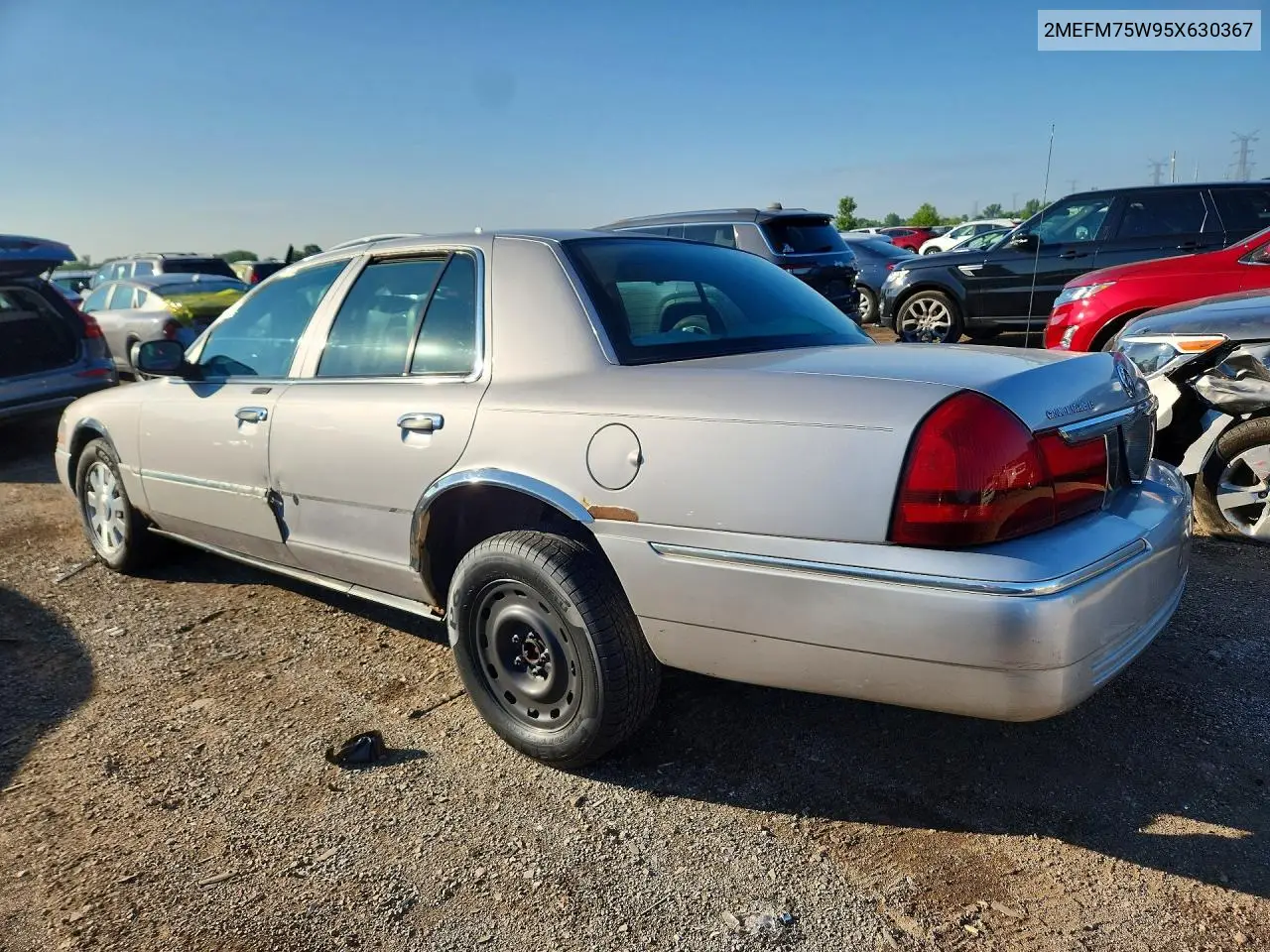 2005 Mercury Grand Marquis Ls VIN: 2MEFM75W95X630367 Lot: 59888606