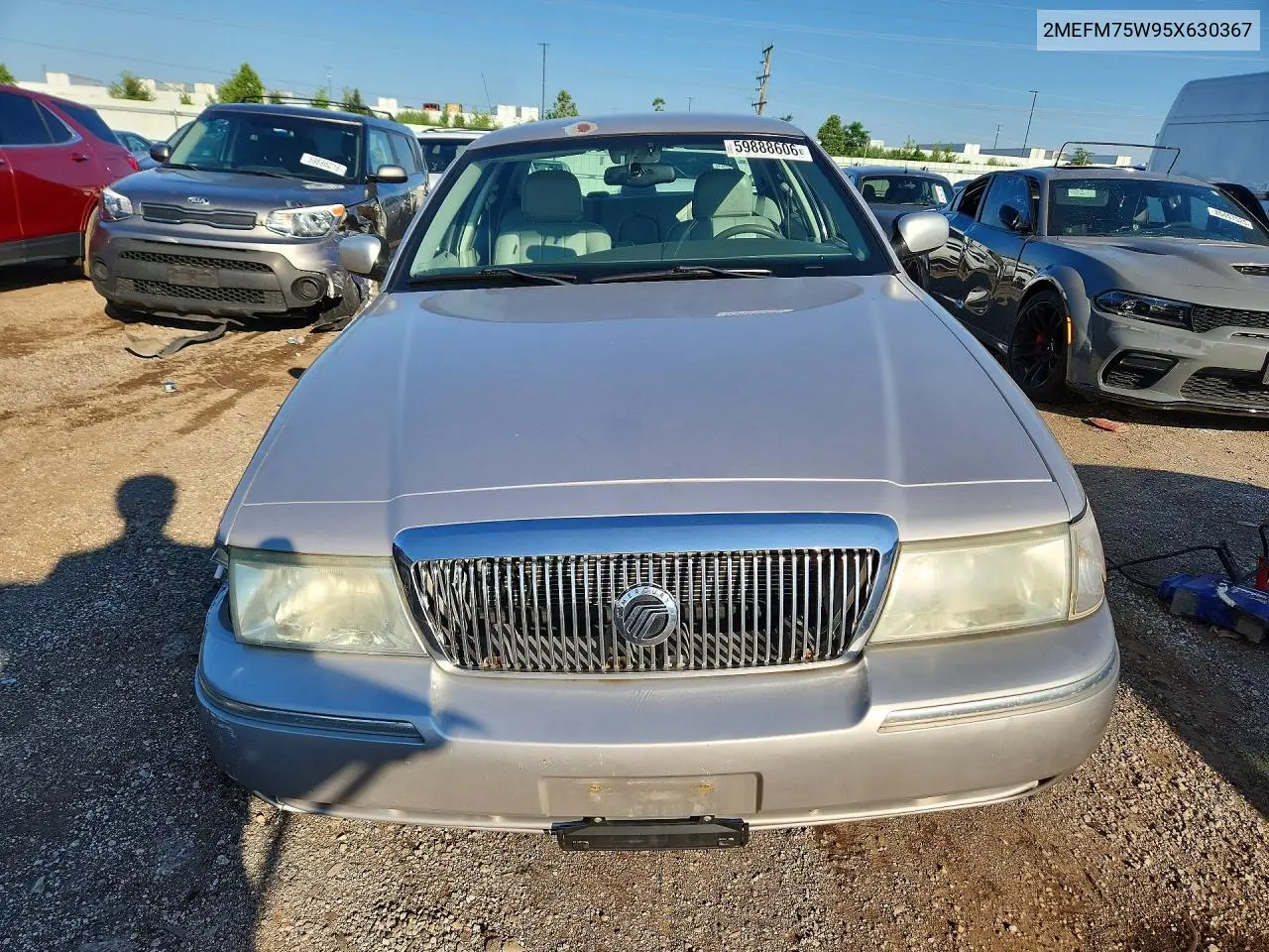 2005 Mercury Grand Marquis Ls VIN: 2MEFM75W95X630367 Lot: 59888606