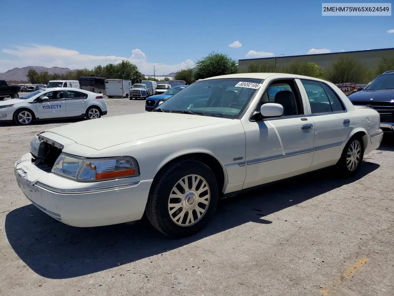 2005 Mercury Grand Marquis Ls VIN: 2MEHM75W65X624549 Lot: 60492106