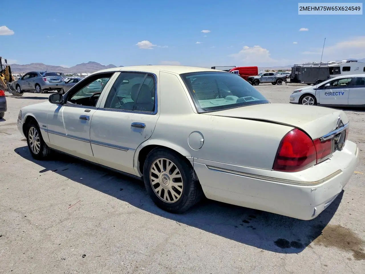 2005 Mercury Grand Marquis Ls VIN: 2MEHM75W65X624549 Lot: 60492106