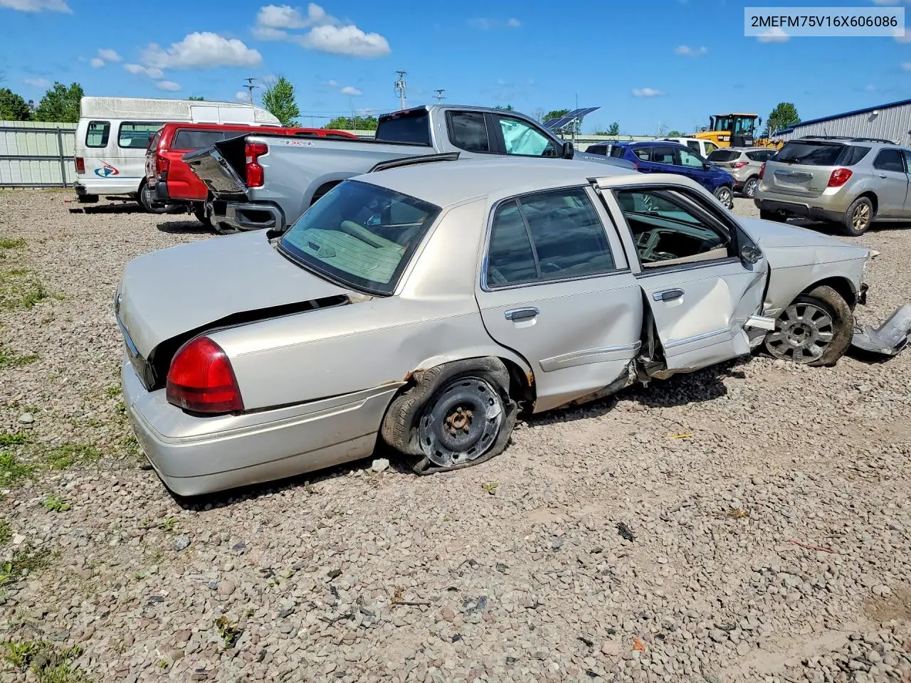 2006 Mercury Grand Marquis Ls VIN: 2MEFM75V16X606086 Lot: 54556126