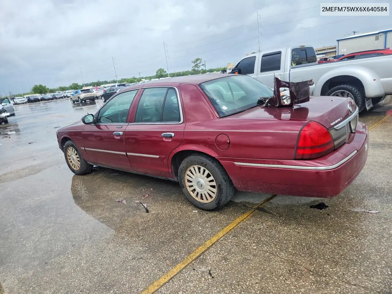 2006 Mercury Grand Marquis Ls VIN: 2MEFM75WX6X640584 Lot: 55168816