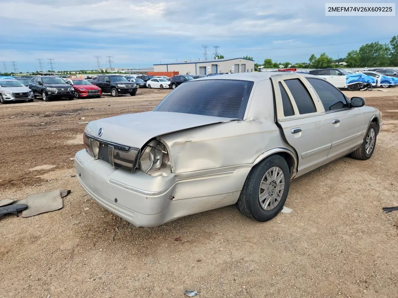 2006 Mercury Grand Marquis Gs VIN: 2MEFM74V26X609225 Lot: 58390326