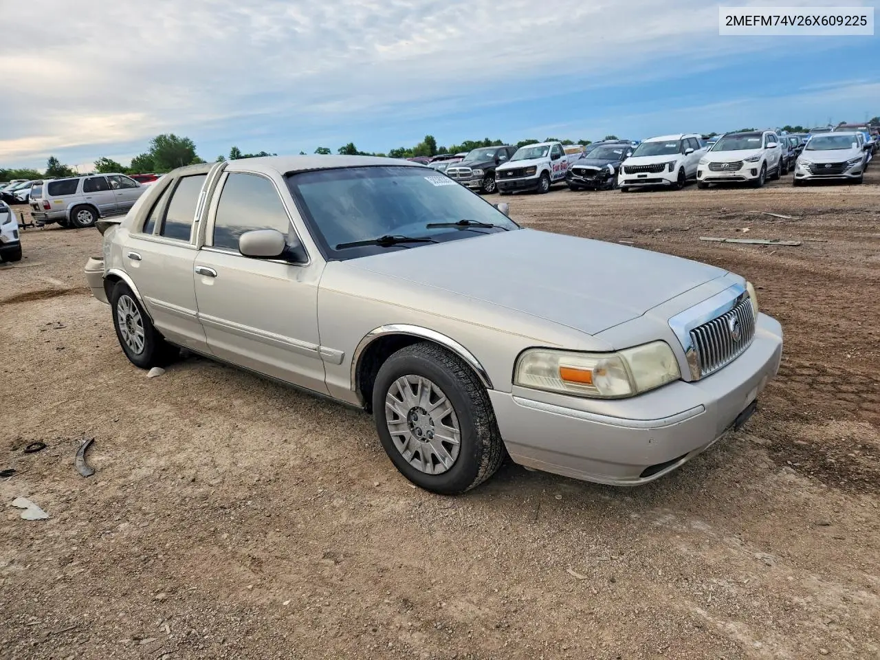 2006 Mercury Grand Marquis Gs VIN: 2MEFM74V26X609225 Lot: 58390326