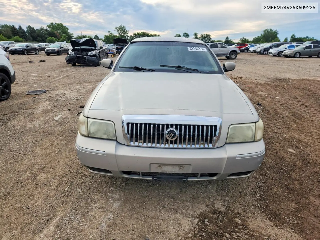 2006 Mercury Grand Marquis Gs VIN: 2MEFM74V26X609225 Lot: 58390326