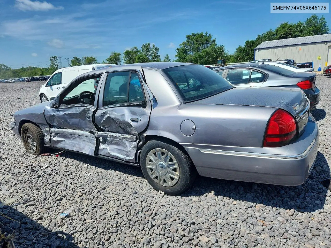 2006 Mercury Grand Marquis Gs VIN: 2MEFM74V06X646175 Lot: 58973956