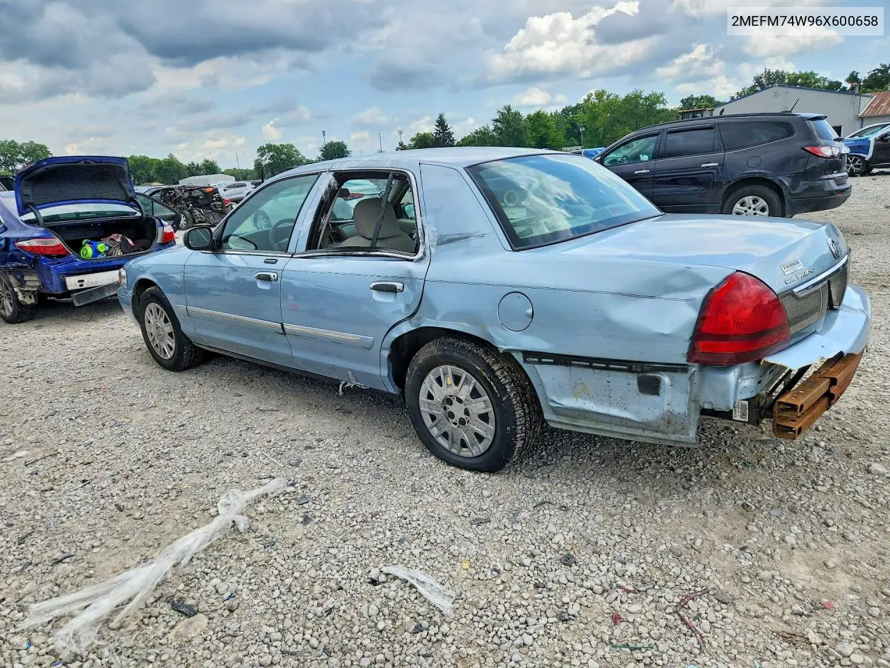 2006 Mercury Grand Marquis Gs VIN: 2MEFM74W96X600658 Lot: 59627536