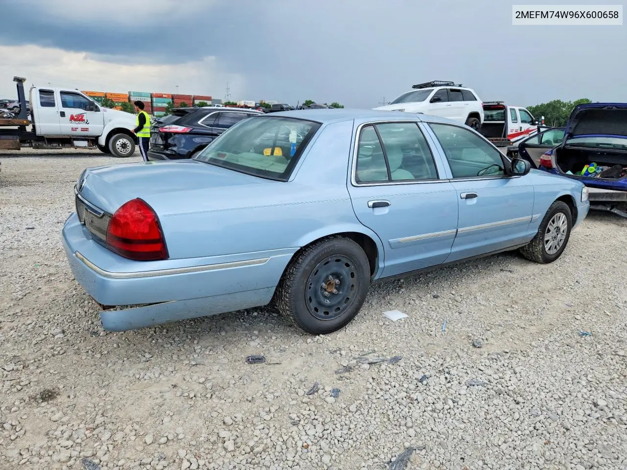 2006 Mercury Grand Marquis Gs VIN: 2MEFM74W96X600658 Lot: 59627536