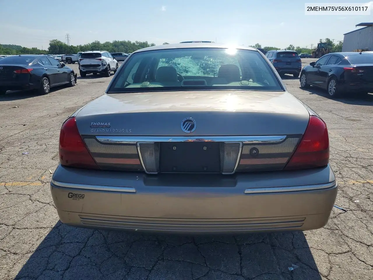 2006 Mercury Grand Marquis Ls VIN: 2MEHM75V56X610117 Lot: 59653046