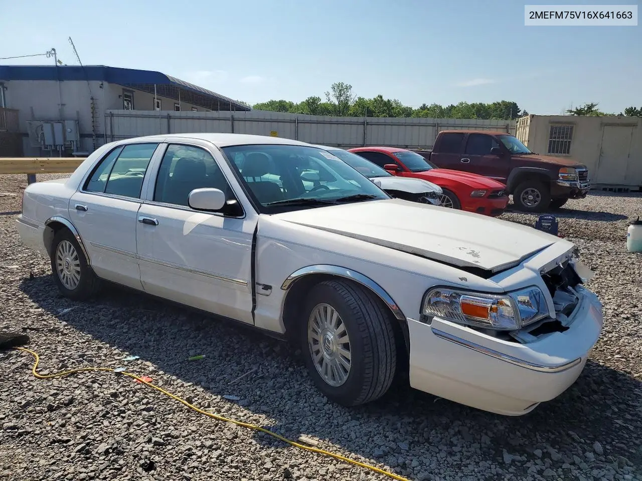2006 Mercury Grand Marquis Ls VIN: 2MEFM75V16X641663 Lot: 59805756