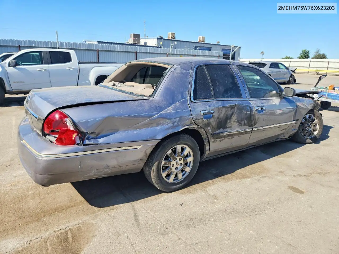 2006 Mercury Grand Marquis Ls VIN: 2MEHM75W76X623203 Lot: 85772725