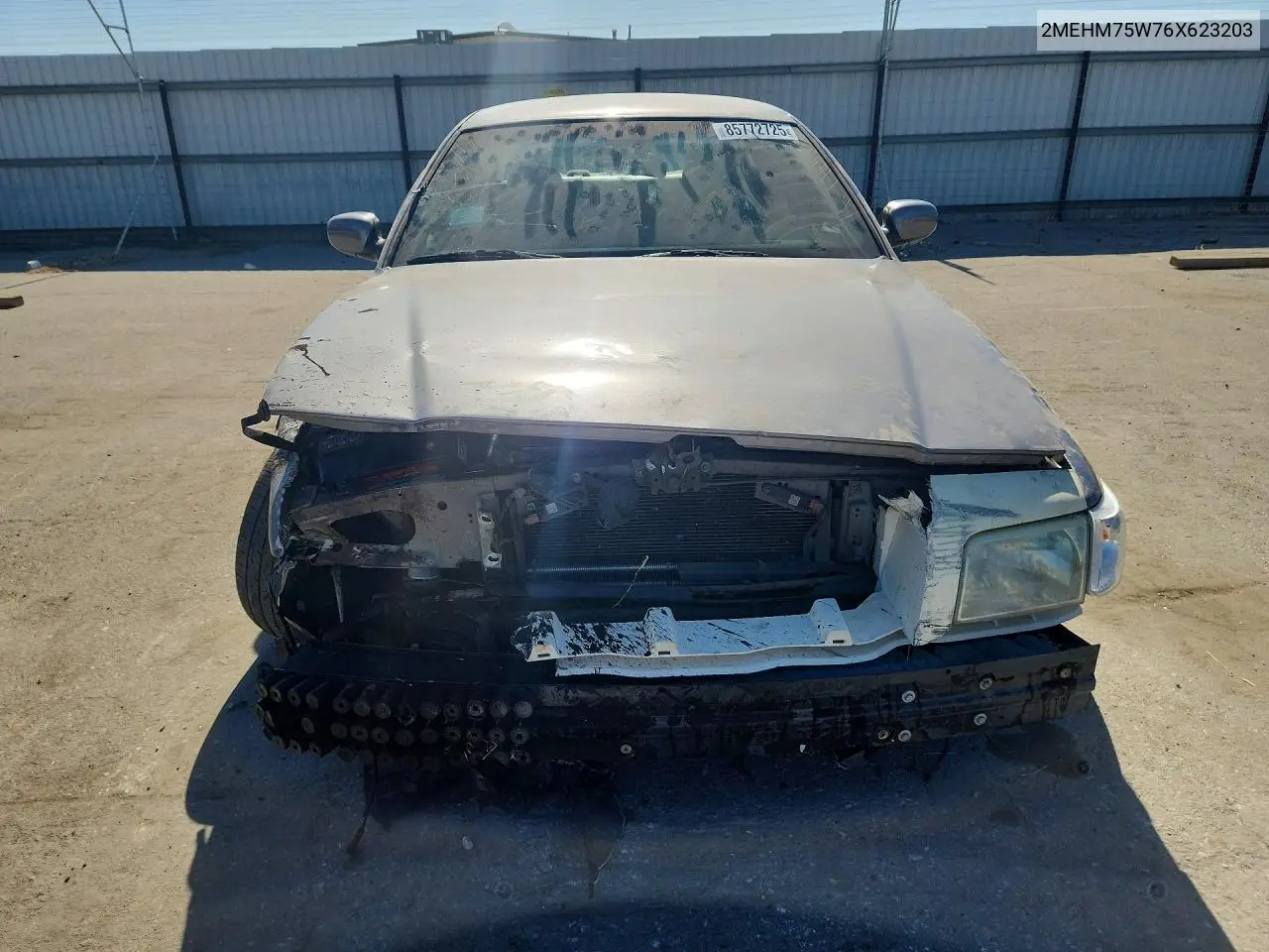 2006 Mercury Grand Marquis Ls VIN: 2MEHM75W76X623203 Lot: 85772725