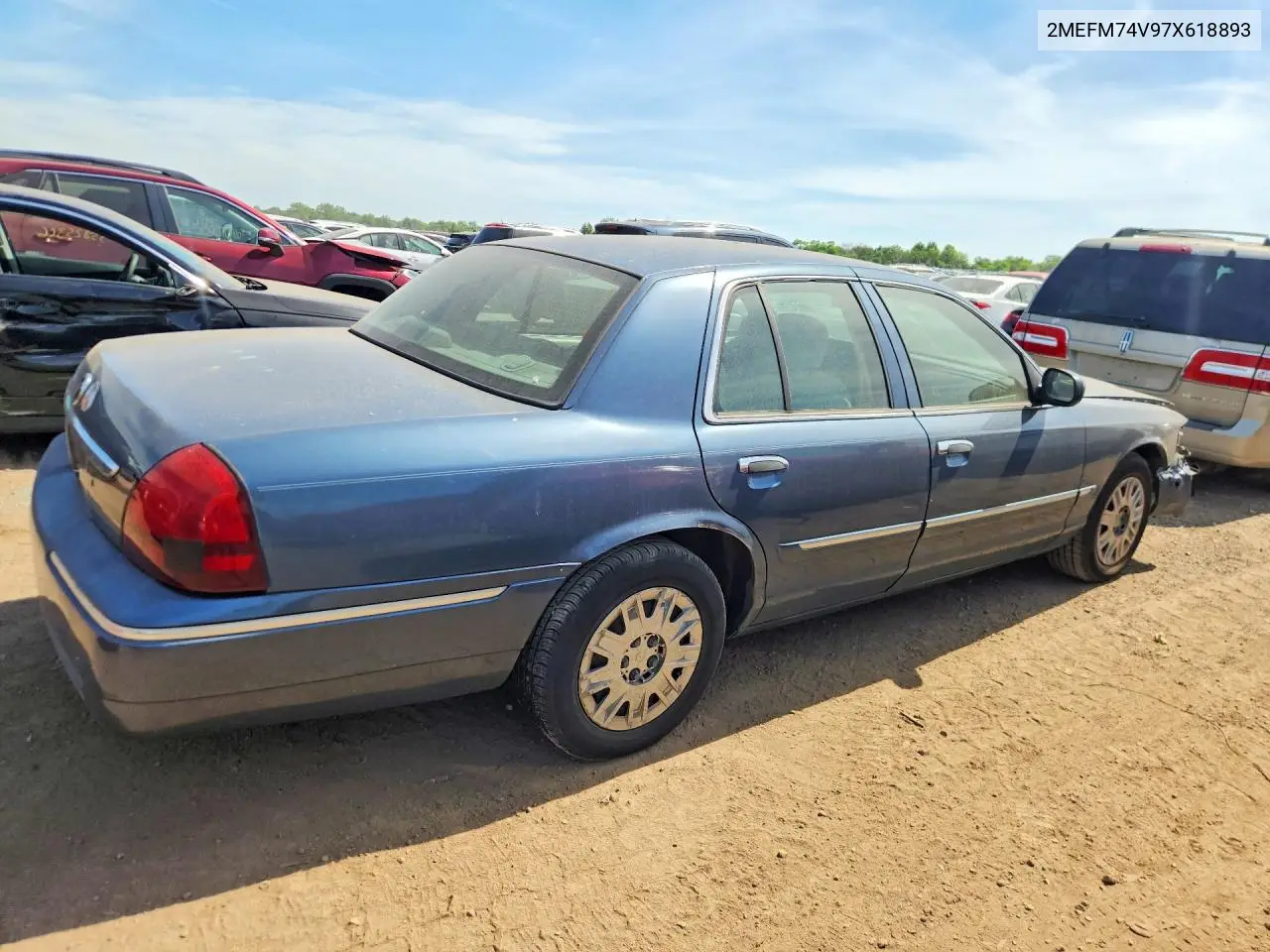 2007 Mercury Grand Marquis Gs VIN: 2MEFM74V97X618893 Lot: 55924276