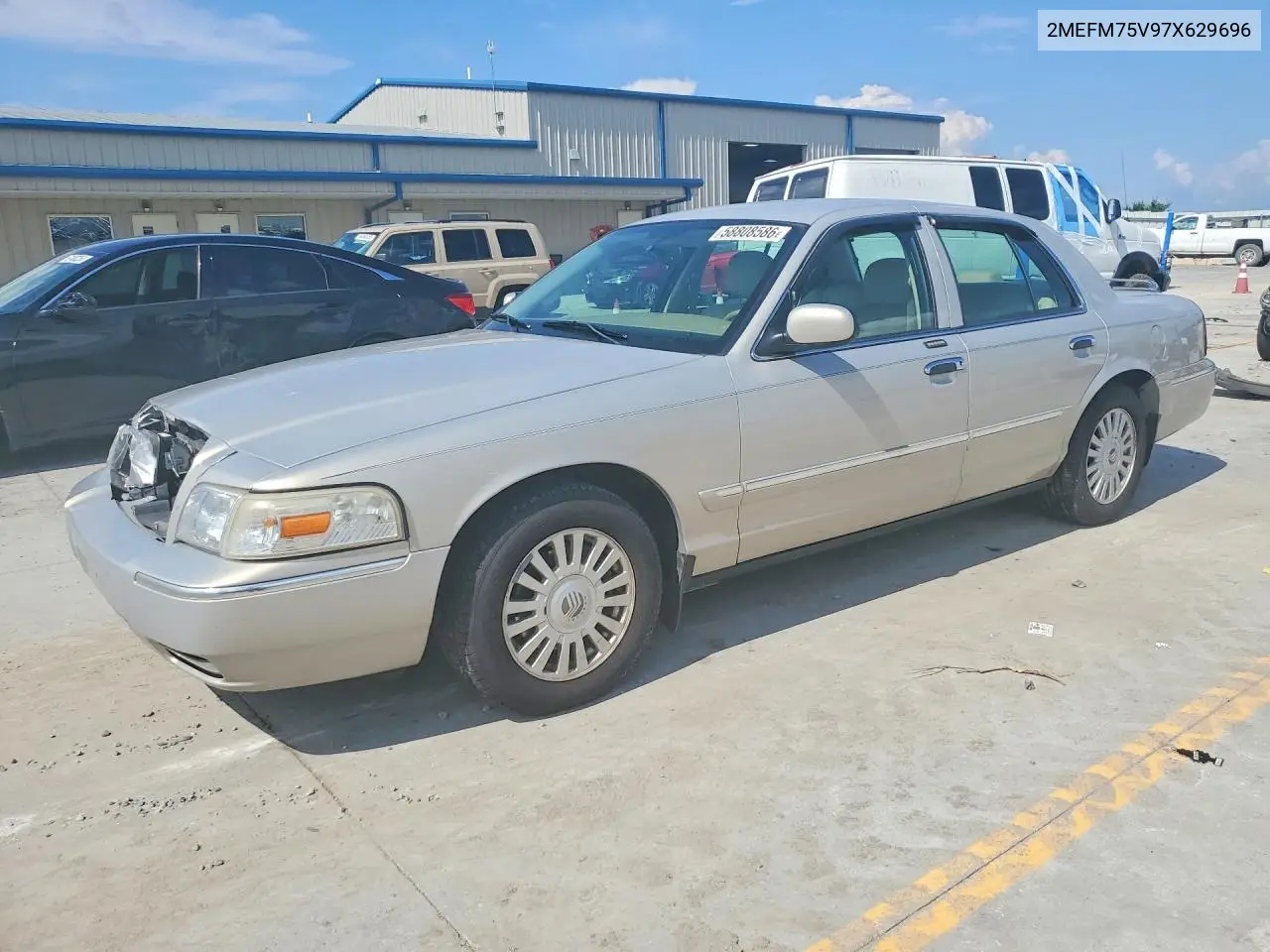2007 Mercury Gr Marquis VIN: 2MEFM75V97X629696 Lot: 58808586