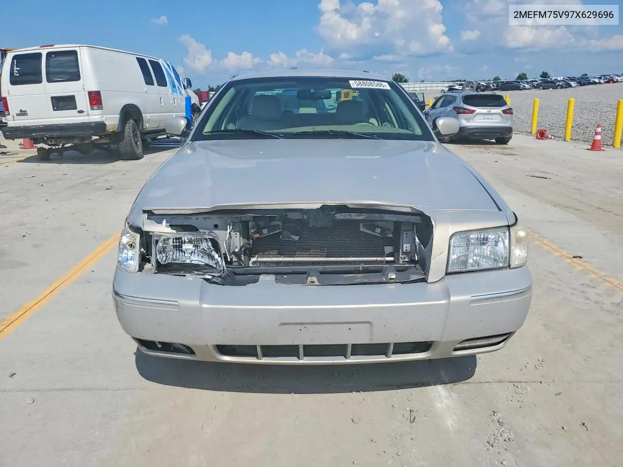 2007 Mercury Gr Marquis VIN: 2MEFM75V97X629696 Lot: 58808586