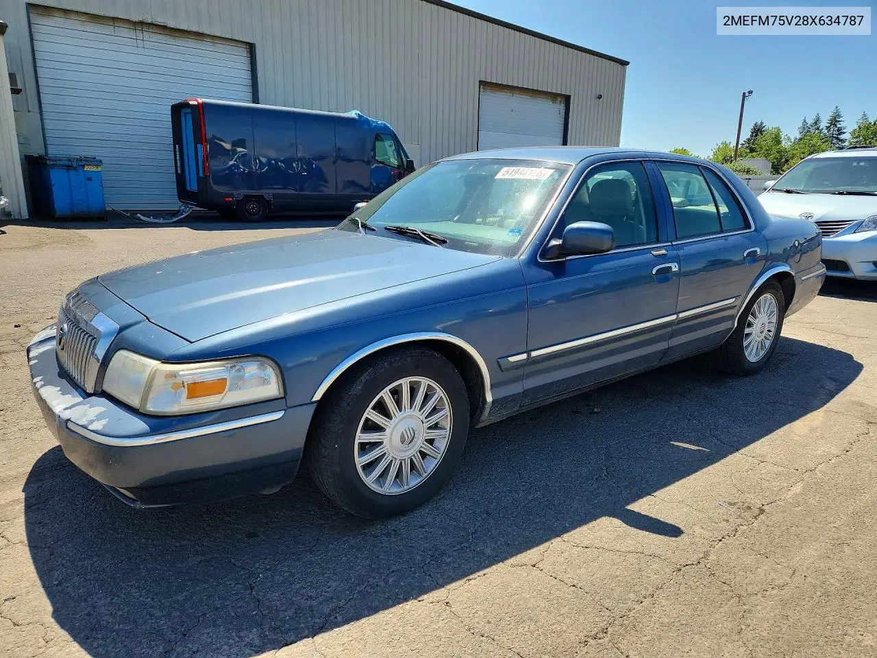 2008 Mercury Grand Marquis Ls VIN: 2MEFM75V28X634787 Lot: 54944186