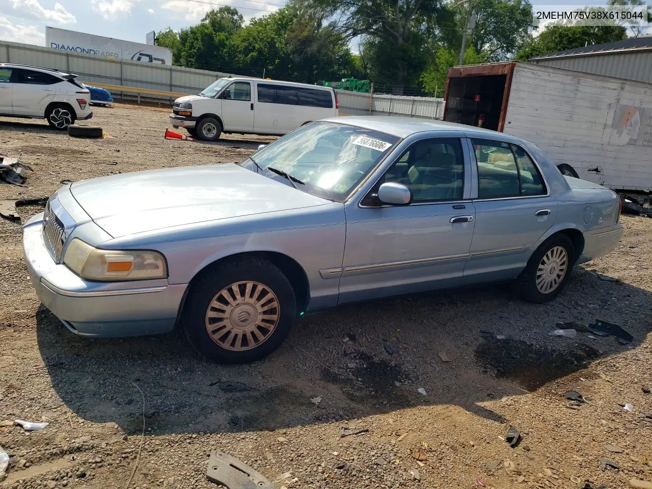 2008 Mercury Grand Marquis Ls VIN: 2MEHM75V38X615044 Lot: 56876606