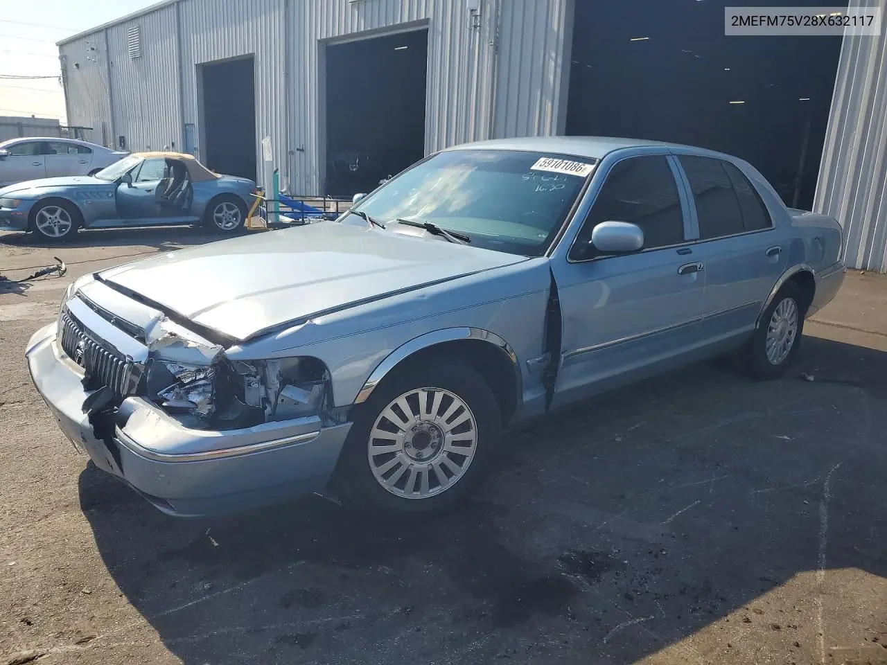 2008 Mercury Grand Marquis Ls VIN: 2MEFM75V28X632117 Lot: 59101086