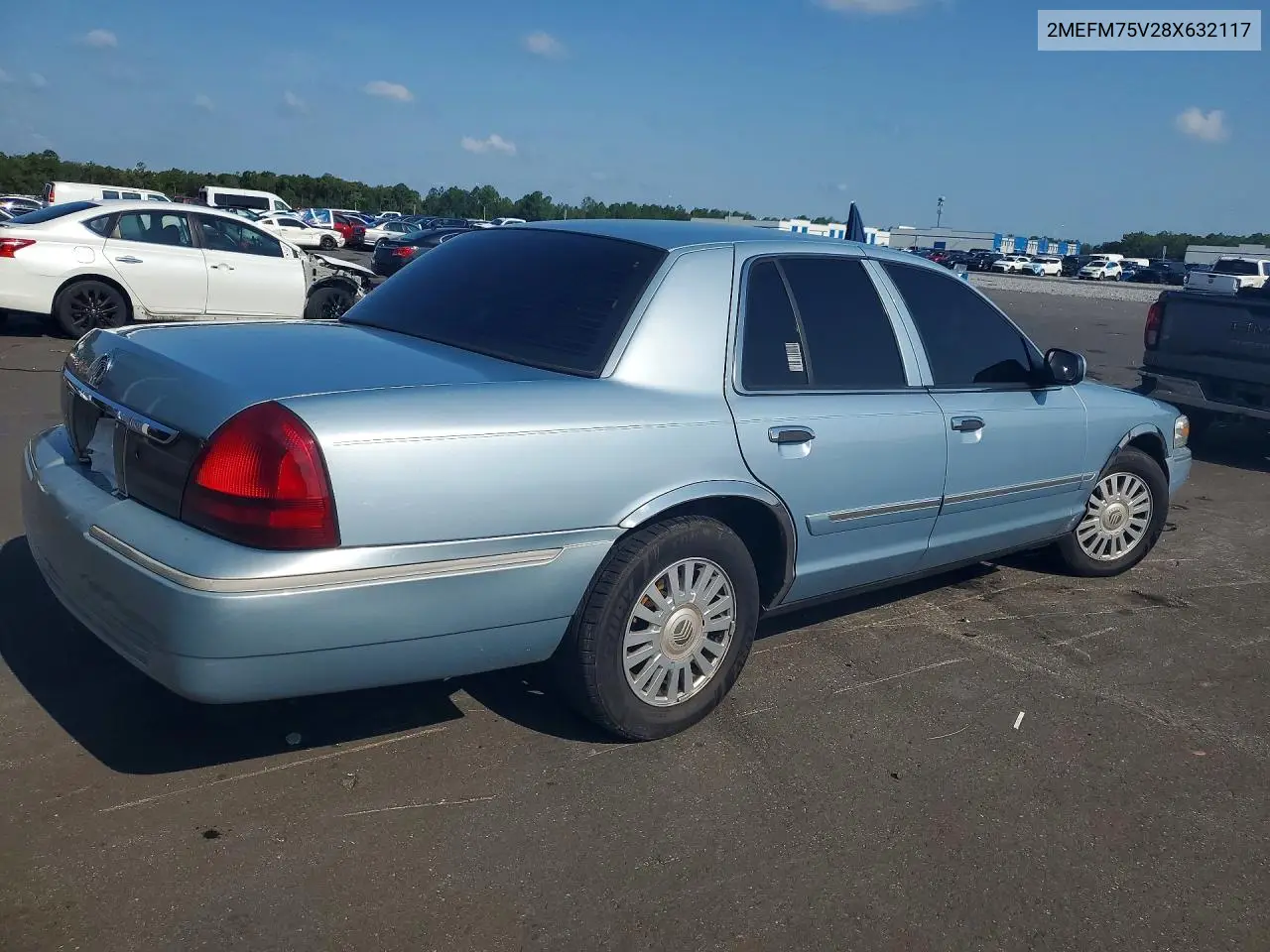 2008 Mercury Grand Marquis Ls VIN: 2MEFM75V28X632117 Lot: 59101086