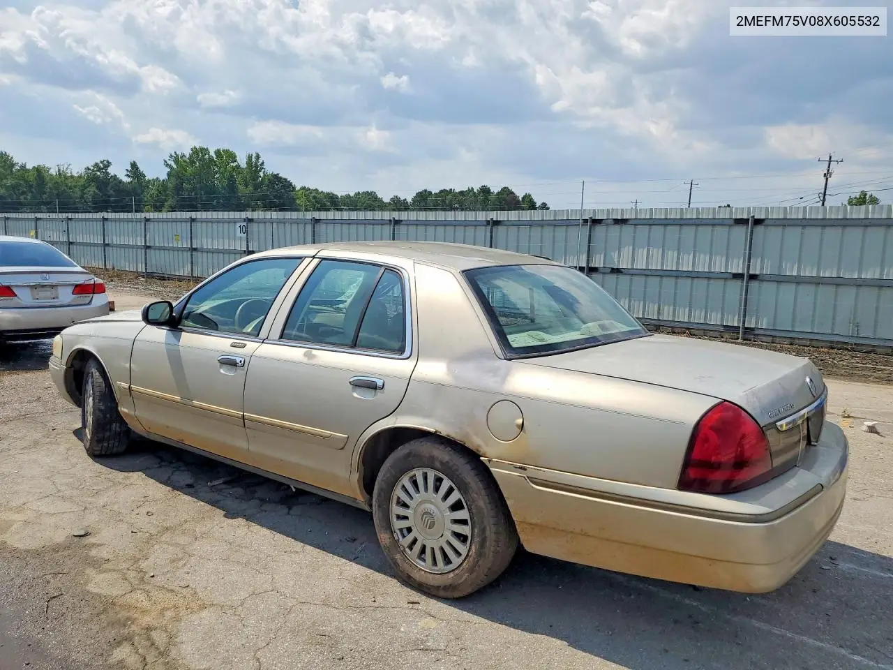 2008 Mercury Grand Marquis Ls VIN: 2MEFM75V08X605532 Lot: 59286146
