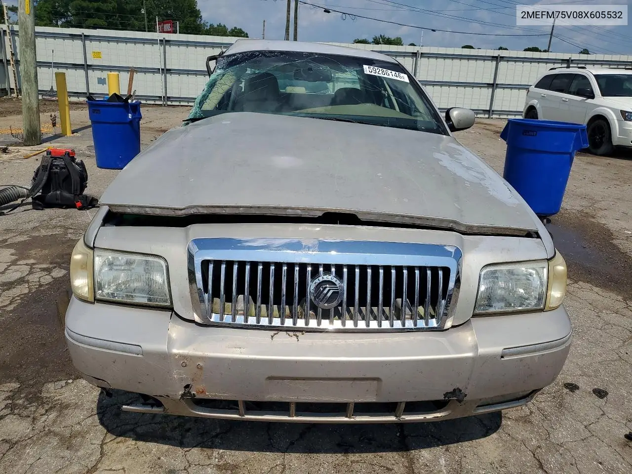 2008 Mercury Grand Marquis Ls VIN: 2MEFM75V08X605532 Lot: 59286146