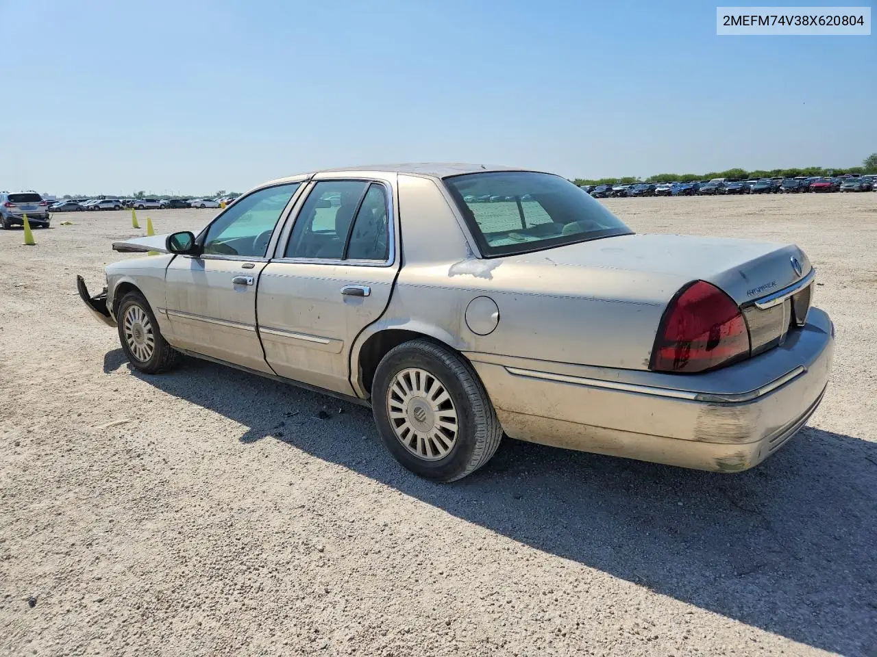 2008 Mercury Grand Marquis Gs VIN: 2MEFM74V38X620804 Lot: 62022526