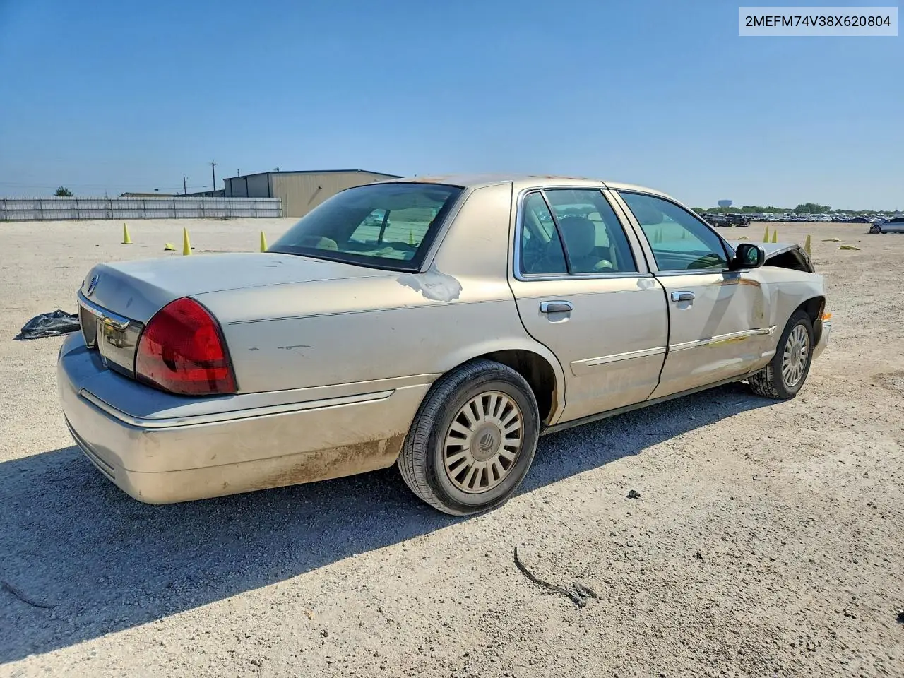 2008 Mercury Grand Marquis Gs VIN: 2MEFM74V38X620804 Lot: 62022526
