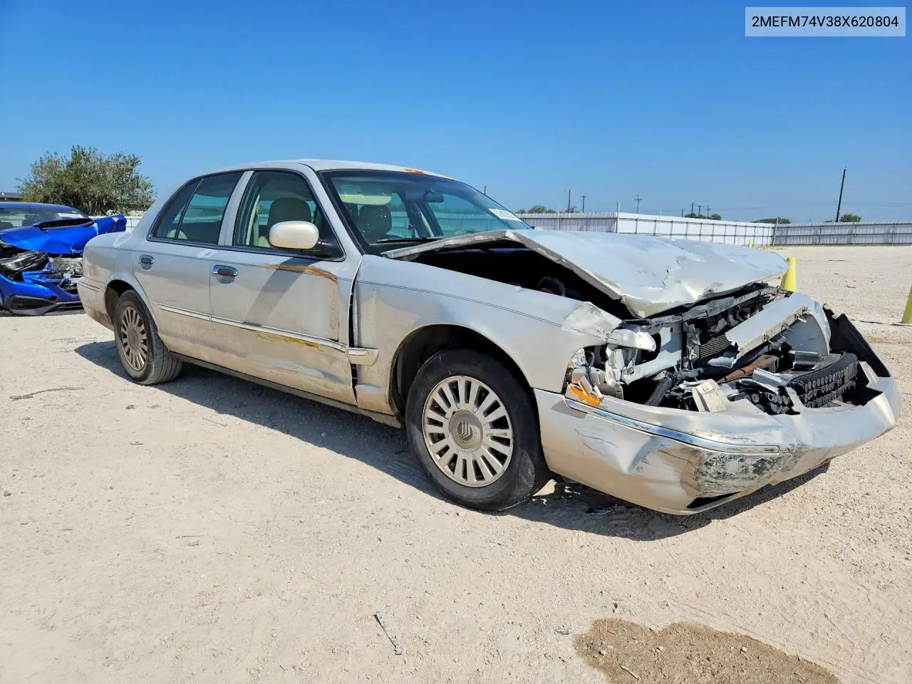 2008 Mercury Grand Marquis Gs VIN: 2MEFM74V38X620804 Lot: 62022526