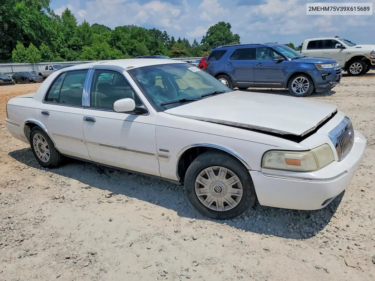 2009 Mercury Grand Marquis Ls VIN: 2MEHM75V39X615689 Lot: 56114166