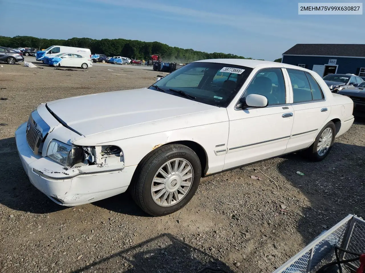 2009 Mercury Grand Marquis Ls VIN: 2MEHM75V99X630827 Lot: 59773666