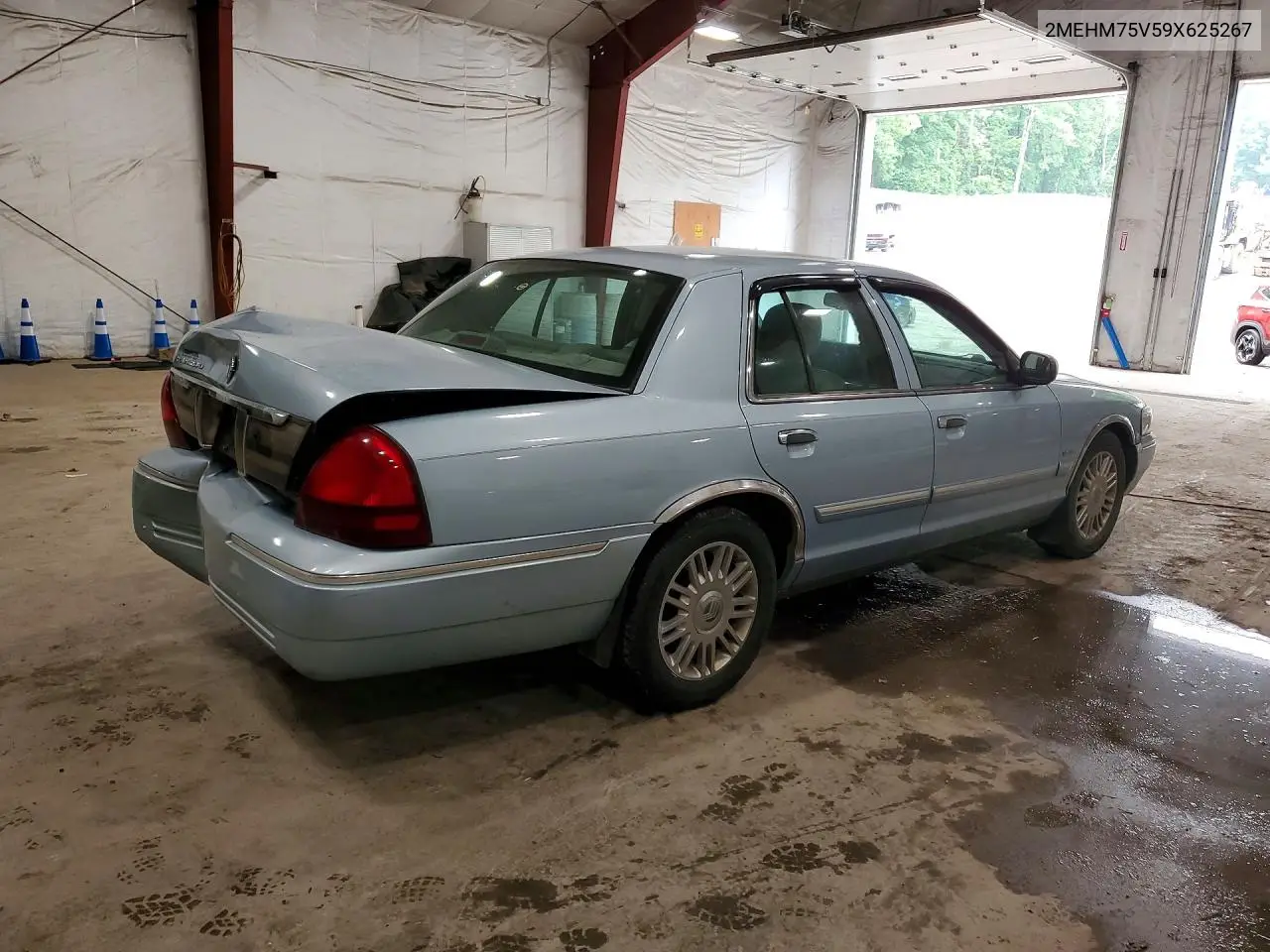 2009 Mercury Grand Marquis Ls VIN: 2MEHM75V59X625267 Lot: 60932246