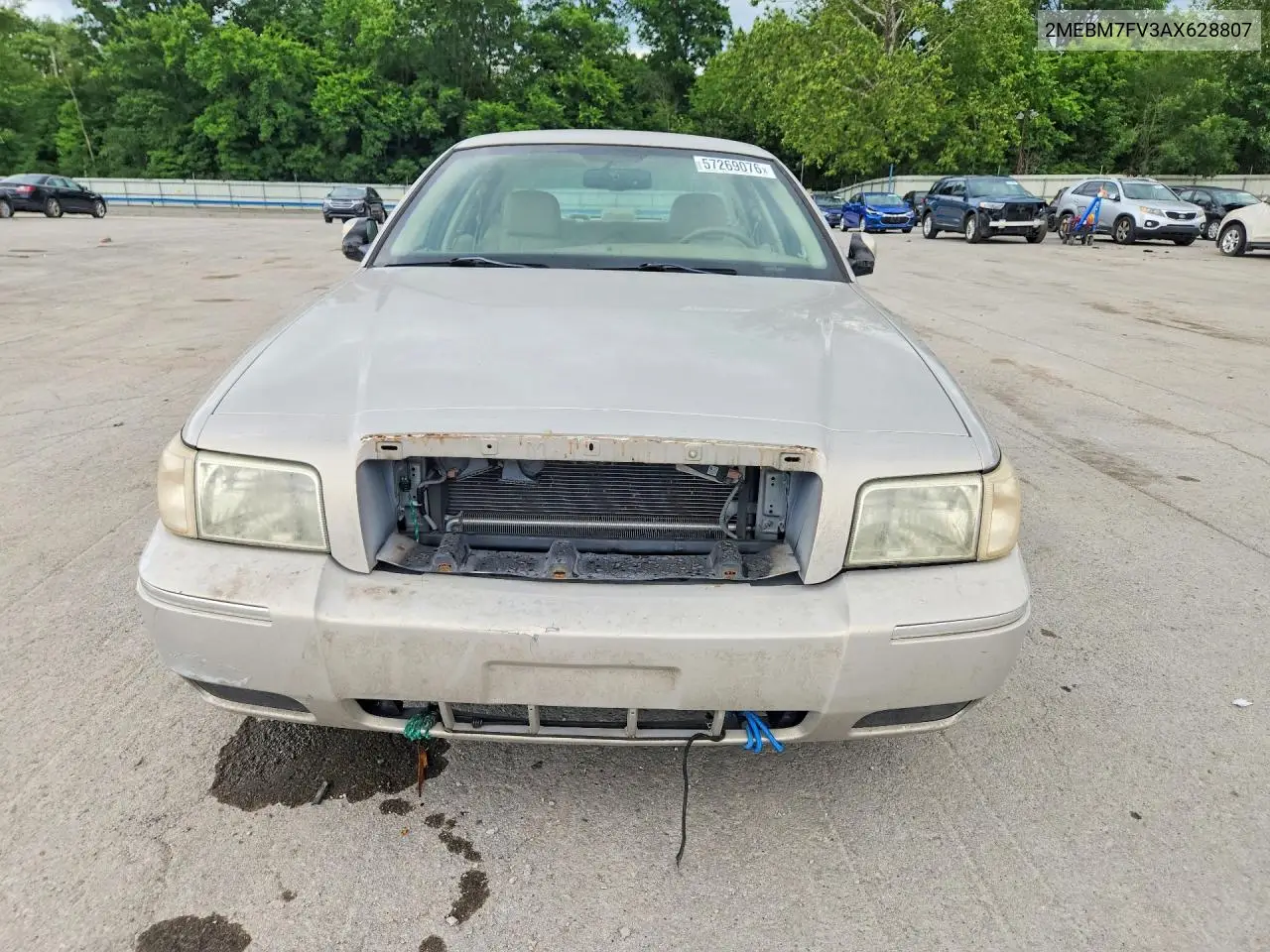 2010 Mercury Grand Marquis Ls VIN: 2MEBM7FV3AX628807 Lot: 57269076