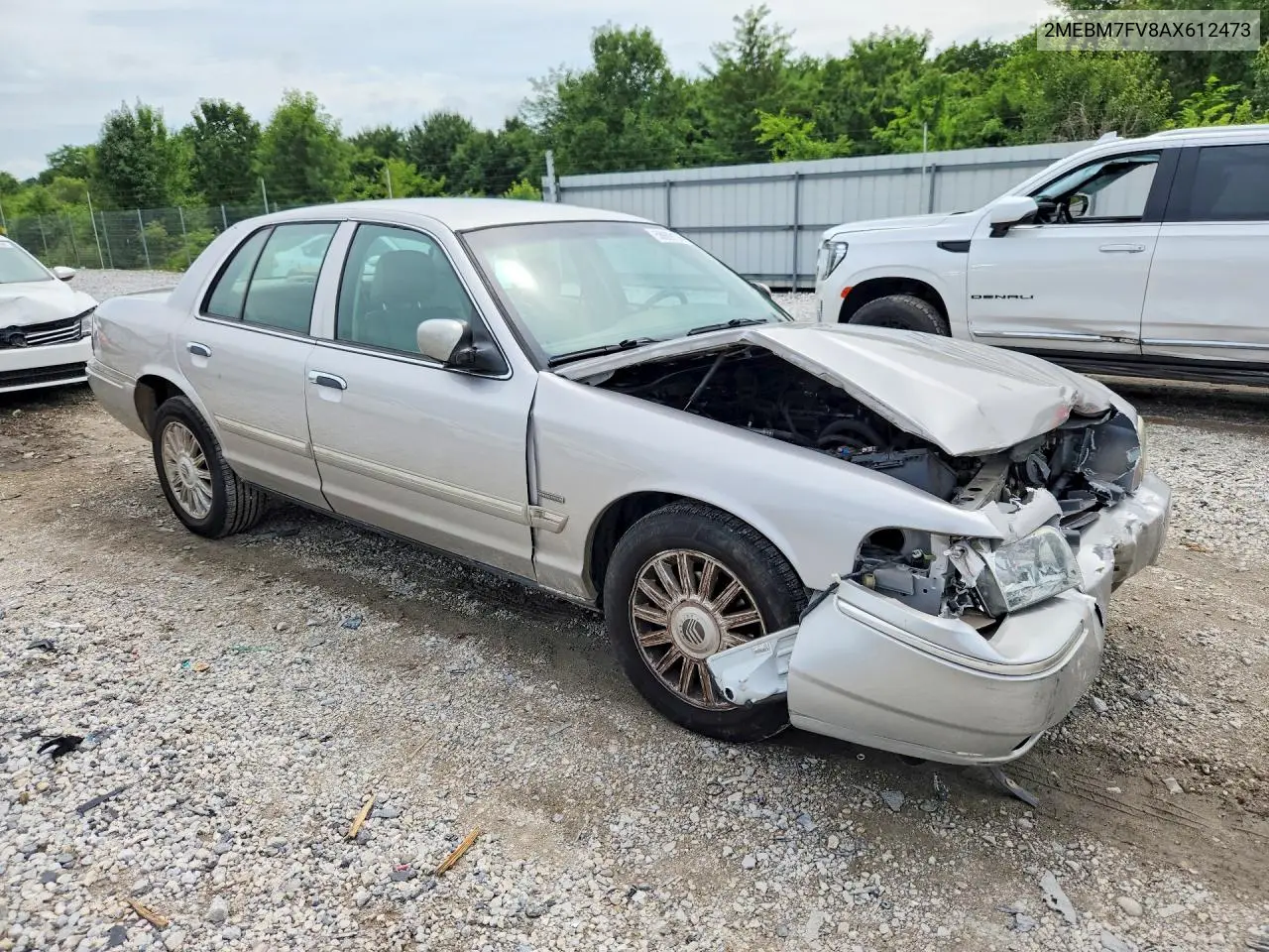 2010 Mercury Grand Marquis Ls VIN: 2MEBM7FV8AX612473 Lot: 58609136