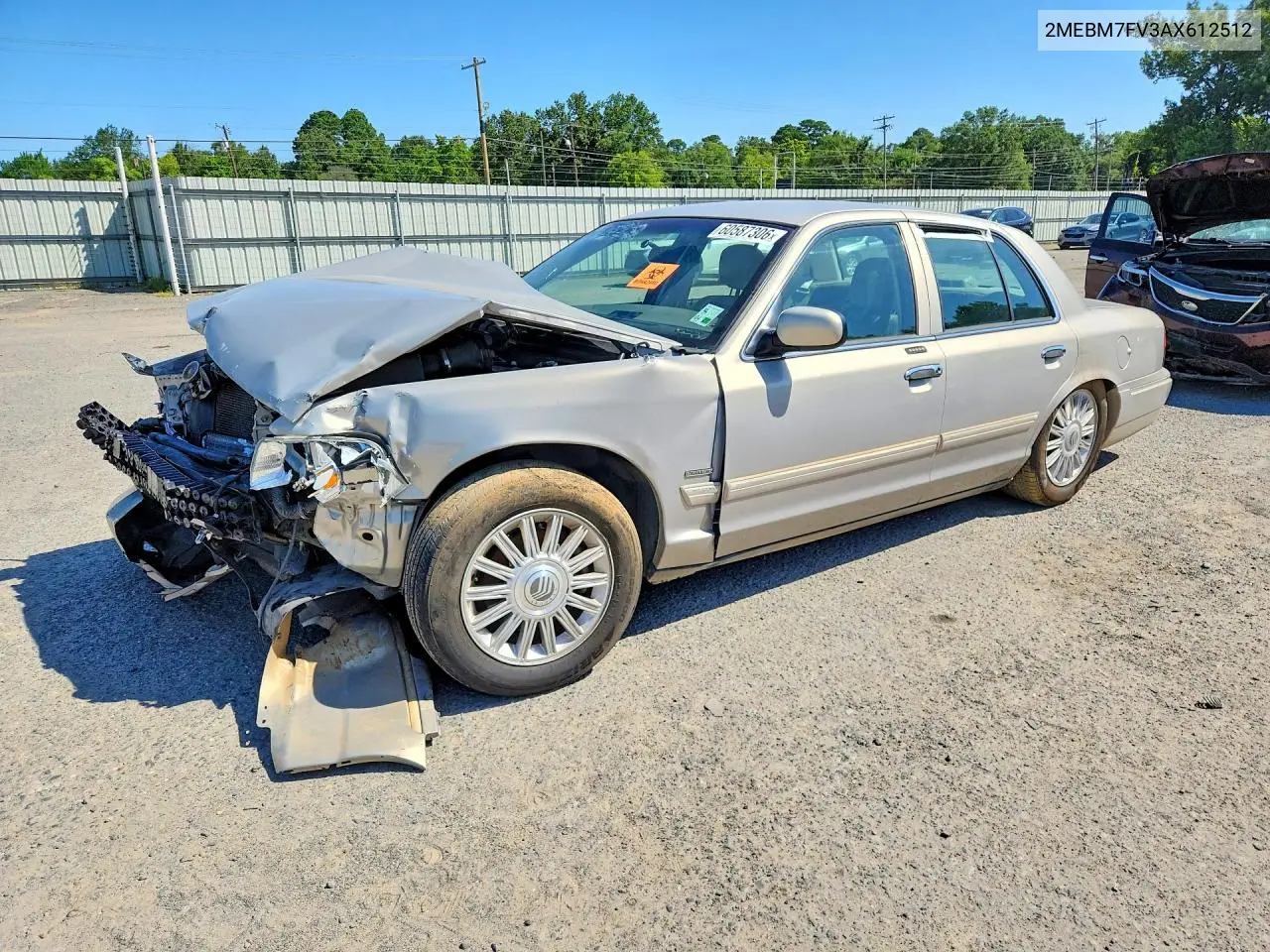 2010 Mercury Grand Marquis Ls VIN: 2MEBM7FV3AX612512 Lot: 60587306