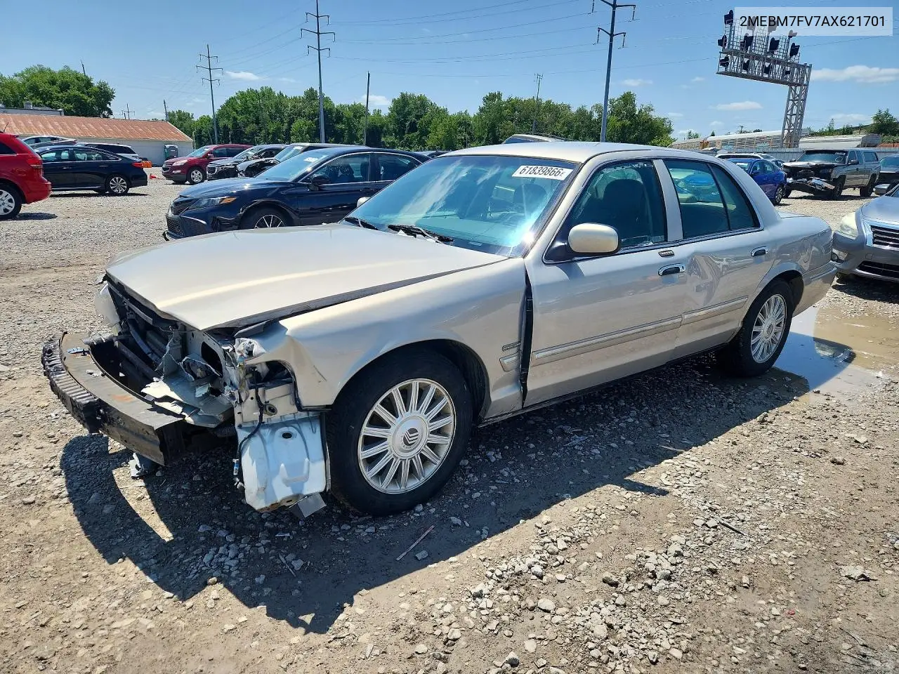 2010 Mercury Grand Marquis Ls VIN: 2MEBM7FV7AX621701 Lot: 61839866