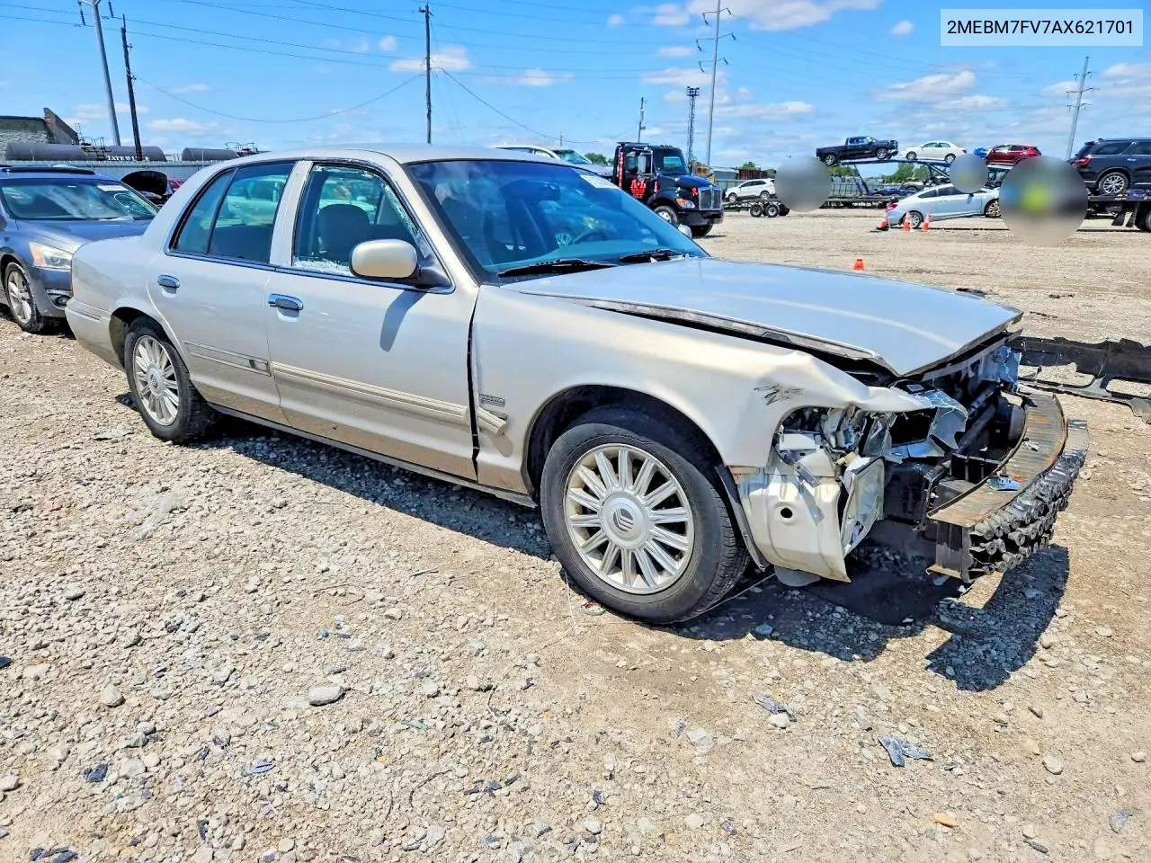 2010 Mercury Grand Marquis Ls VIN: 2MEBM7FV7AX621701 Lot: 61839866