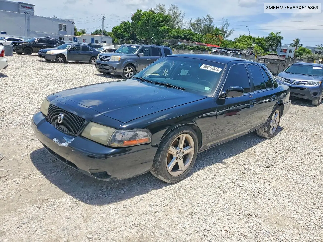 2003 Mercury Marauder VIN: 2MEHM75V83X616859 Lot: 60069346