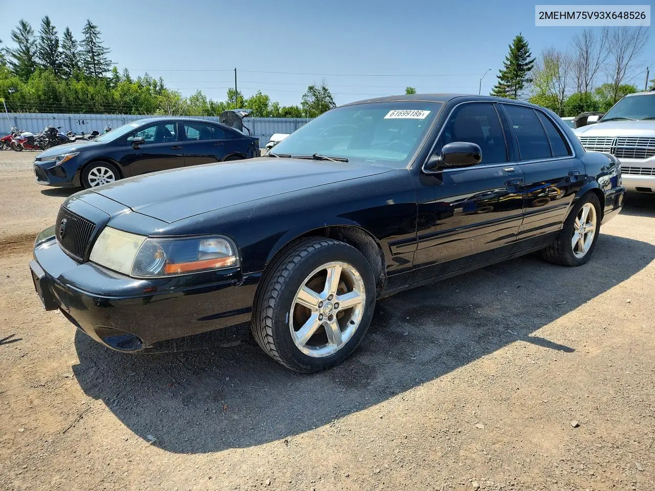 2003 Mercury Marauder VIN: 2MEHM75V93X648526 Lot: 61699186