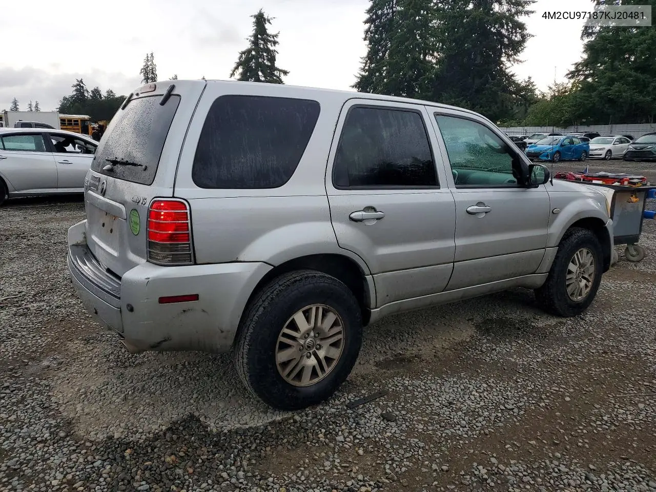 2007 Mercury Mariner Premier VIN: 4M2CU97187KJ20481 Lot: 60669886