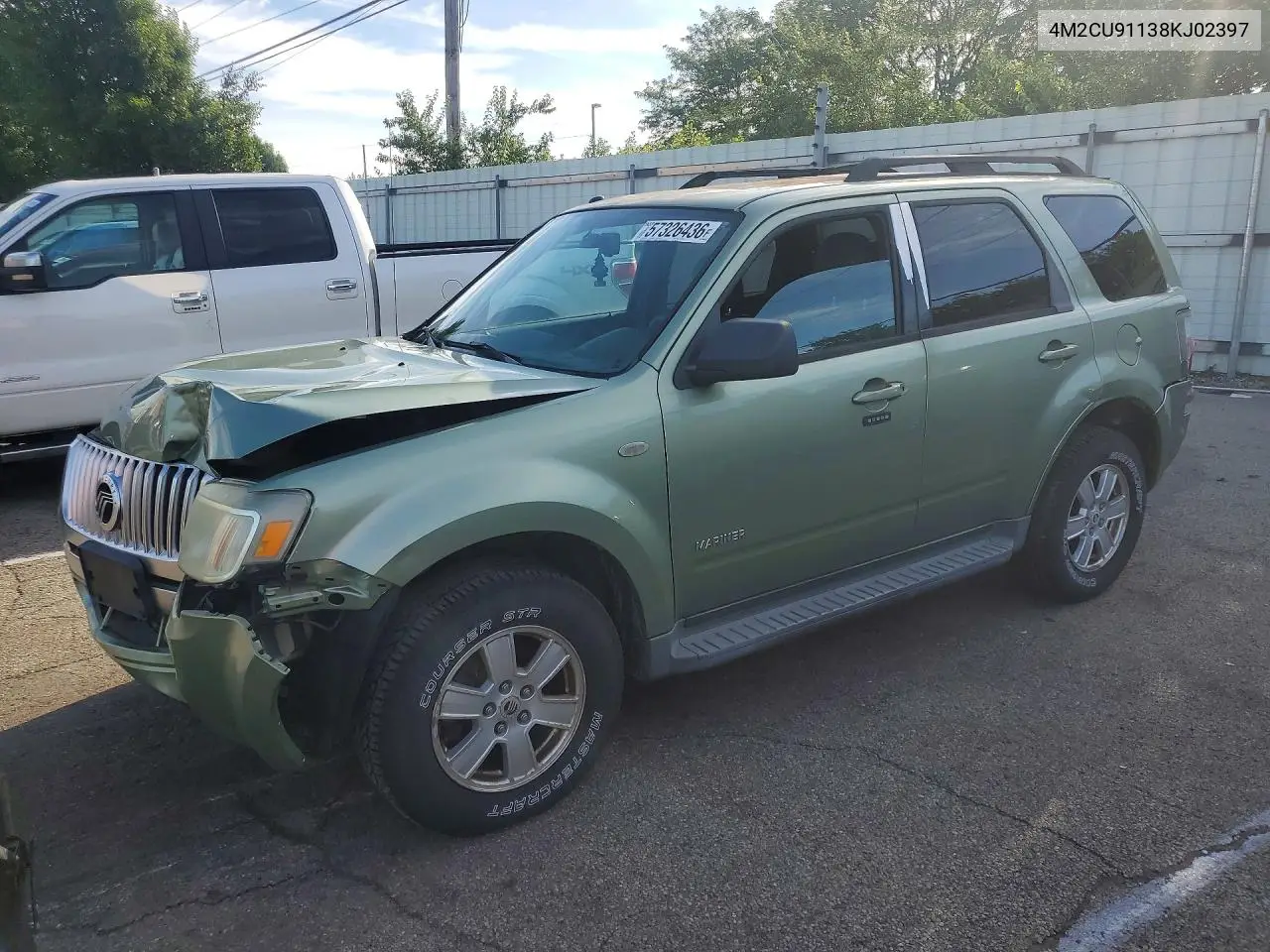 2008 Mercury Mariner VIN: 4M2CU91138KJ02397 Lot: 57326436