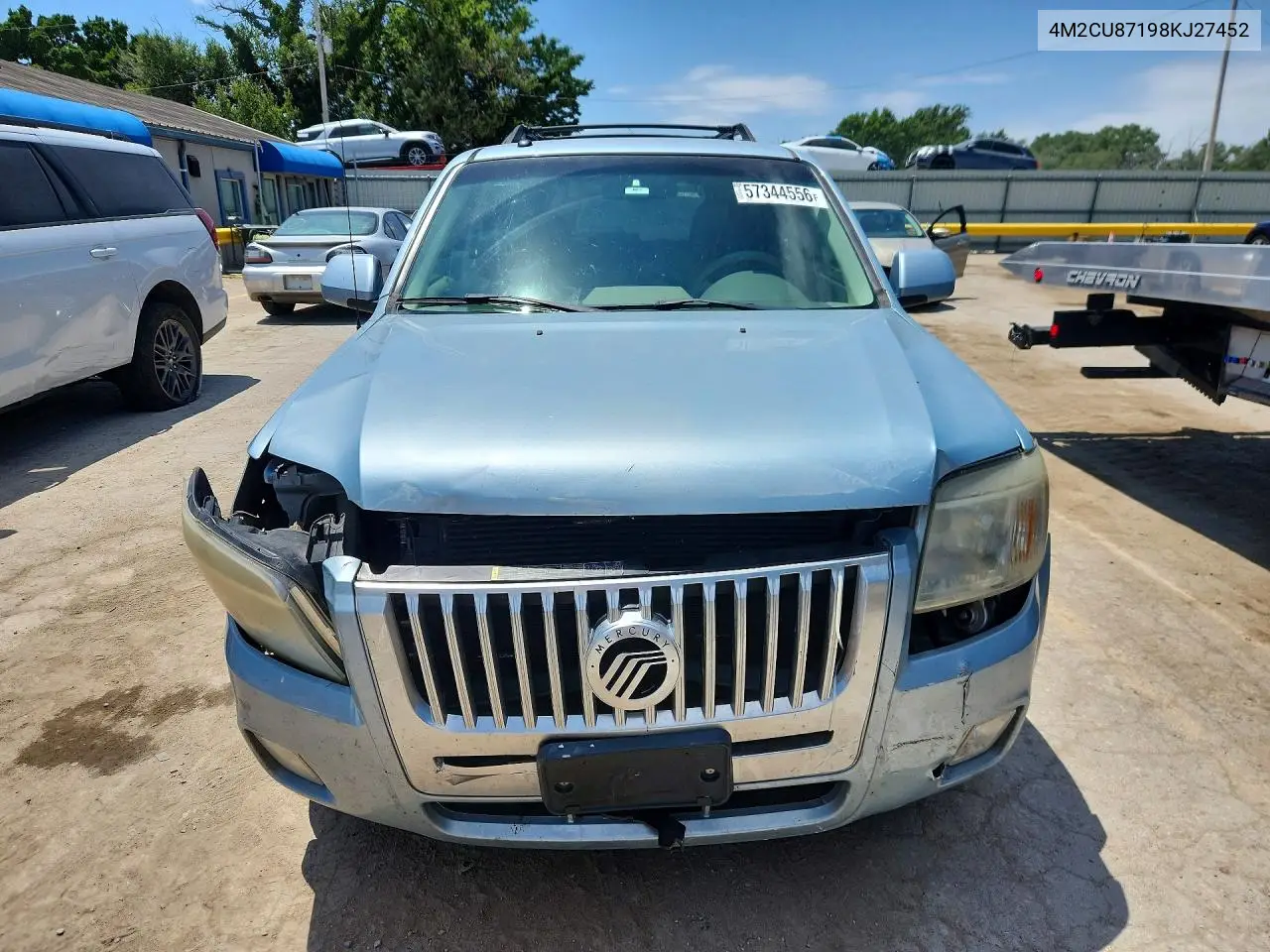 2008 Mercury Mariner Premier VIN: 4M2CU87198KJ27452 Lot: 57344556