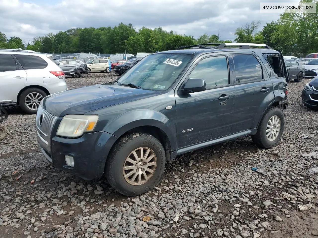4M2CU97138KJ51039 2008 Mercury Mariner Premier
