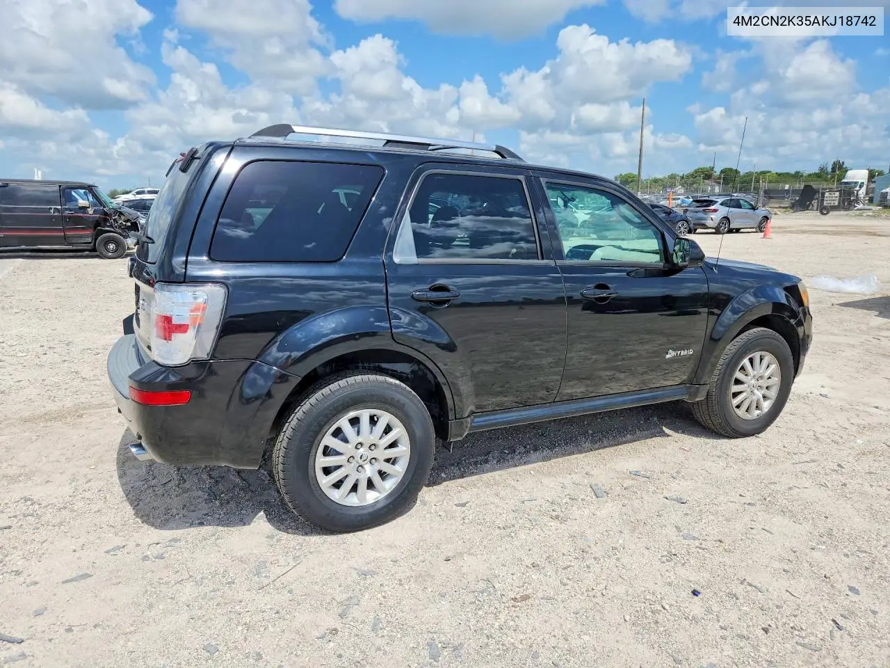 2010 Mercury Mariner Hybrid VIN: 4M2CN2K35AKJ18742 Lot: 85612405