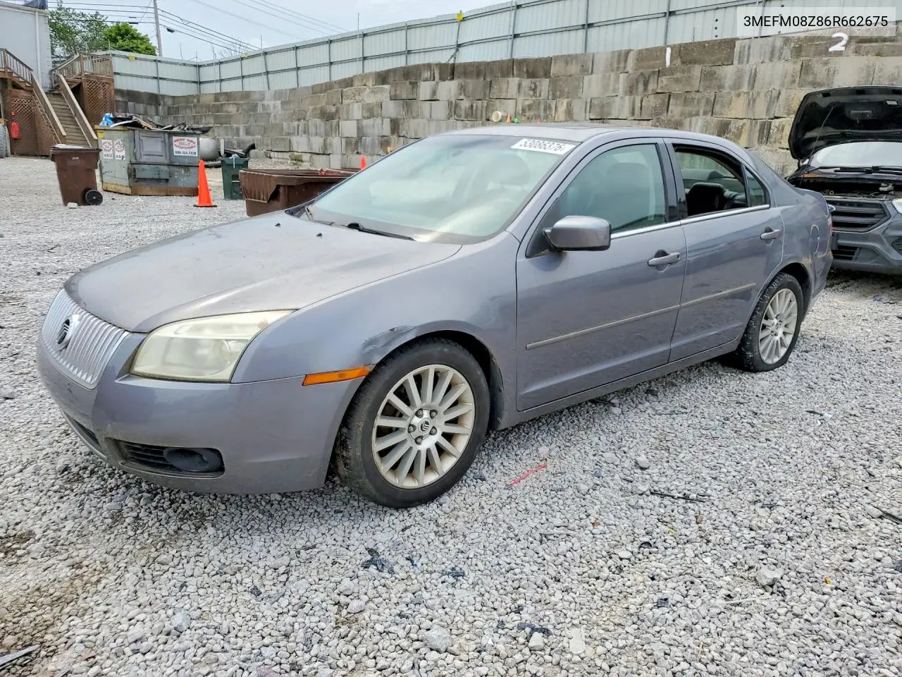 2006 Mercury Milan Premier VIN: 3MEFM08Z86R662675 Lot: 53086376