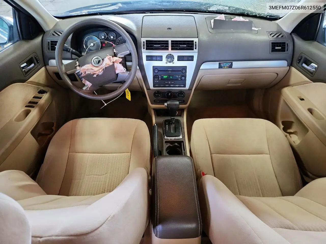 2006 Mercury Milan VIN: 3MEFM07Z06R612550 Lot: 57412426