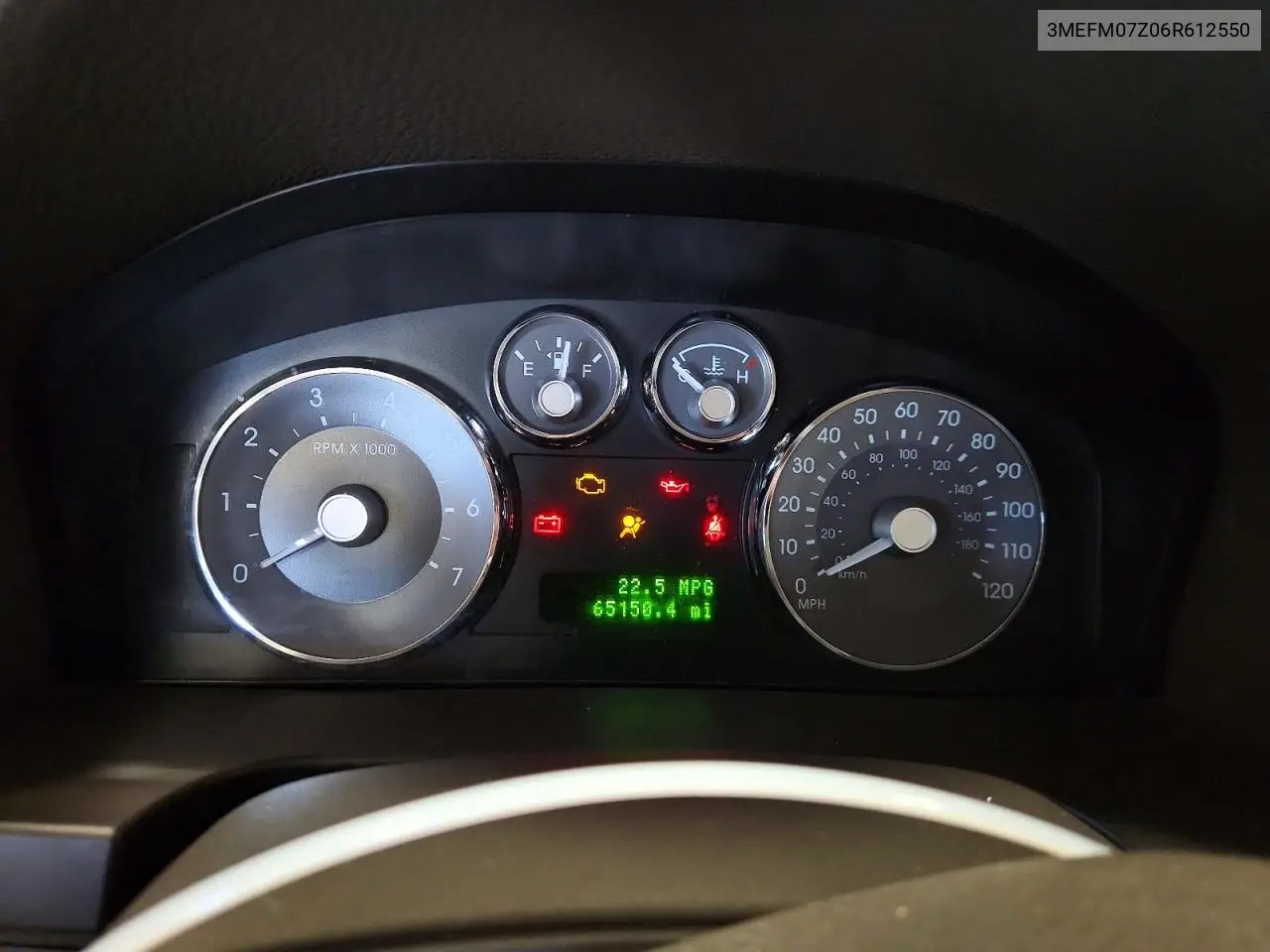 2006 Mercury Milan VIN: 3MEFM07Z06R612550 Lot: 57412426