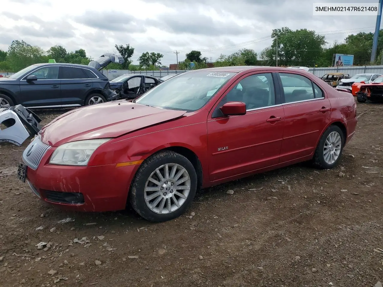 2007 Mercury Milan Premier VIN: 3MEHM02147R621408 Lot: 53885996