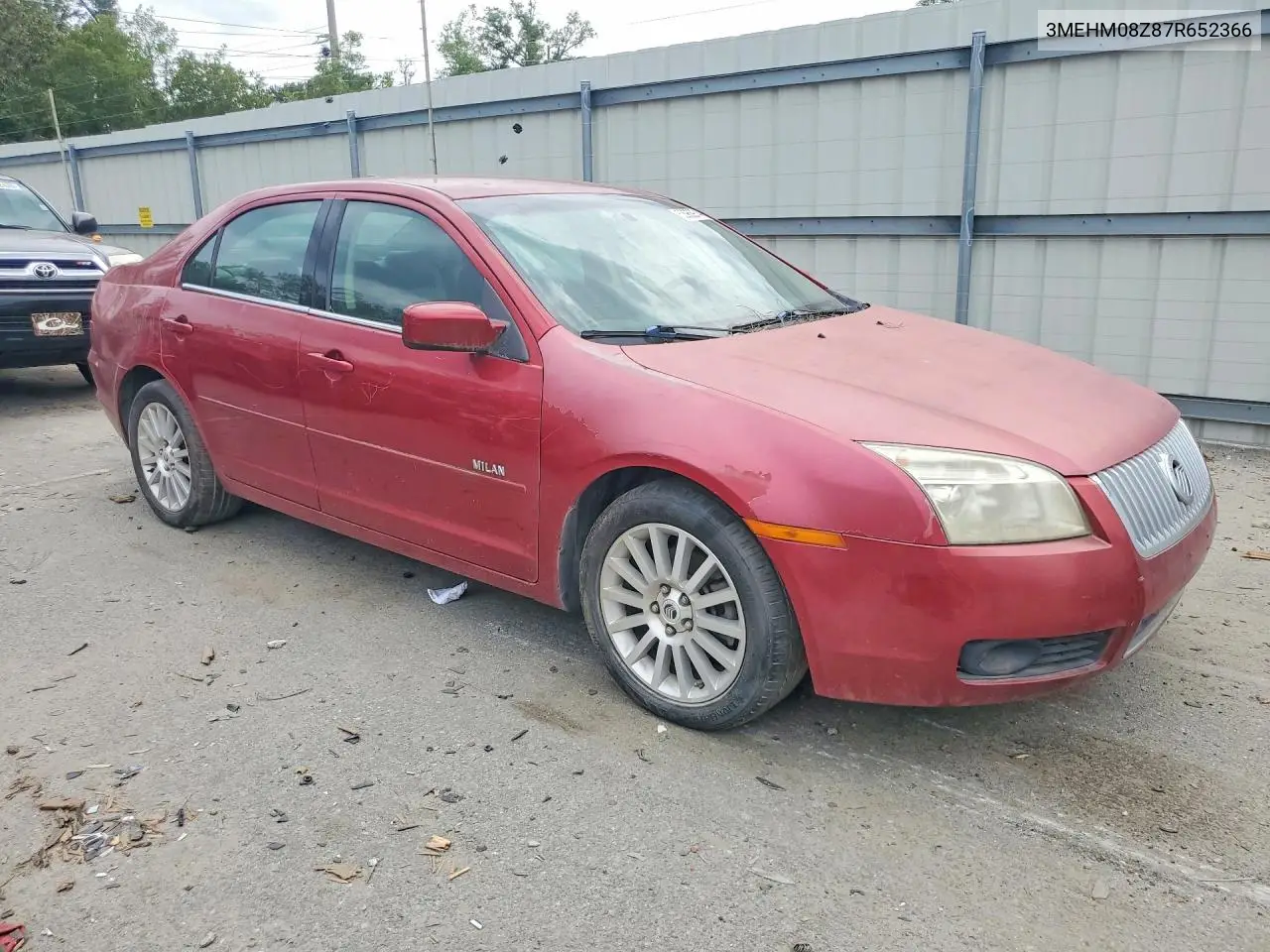 2007 Mercury Milan Premier VIN: 3MEHM08Z87R652366 Lot: 53959746